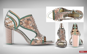 The winning design in Delcam CRISPIN’s footwear design competition